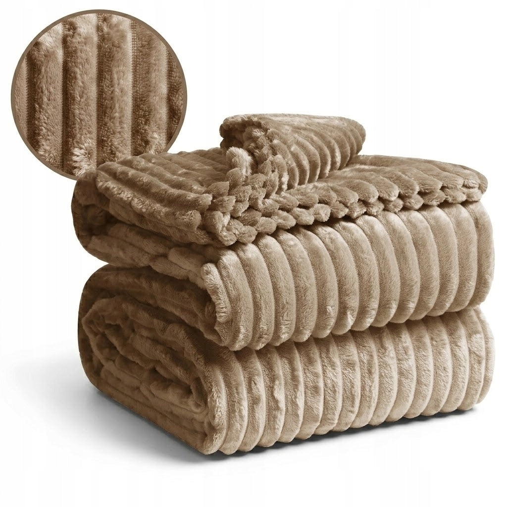 Soft Blanket Embossed Belts Walnut Bedspread 200x220