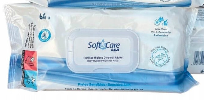Soft&Care XL WET WIPES FOR ADULTS AND INFANTS 64 PCS. Packaging status original