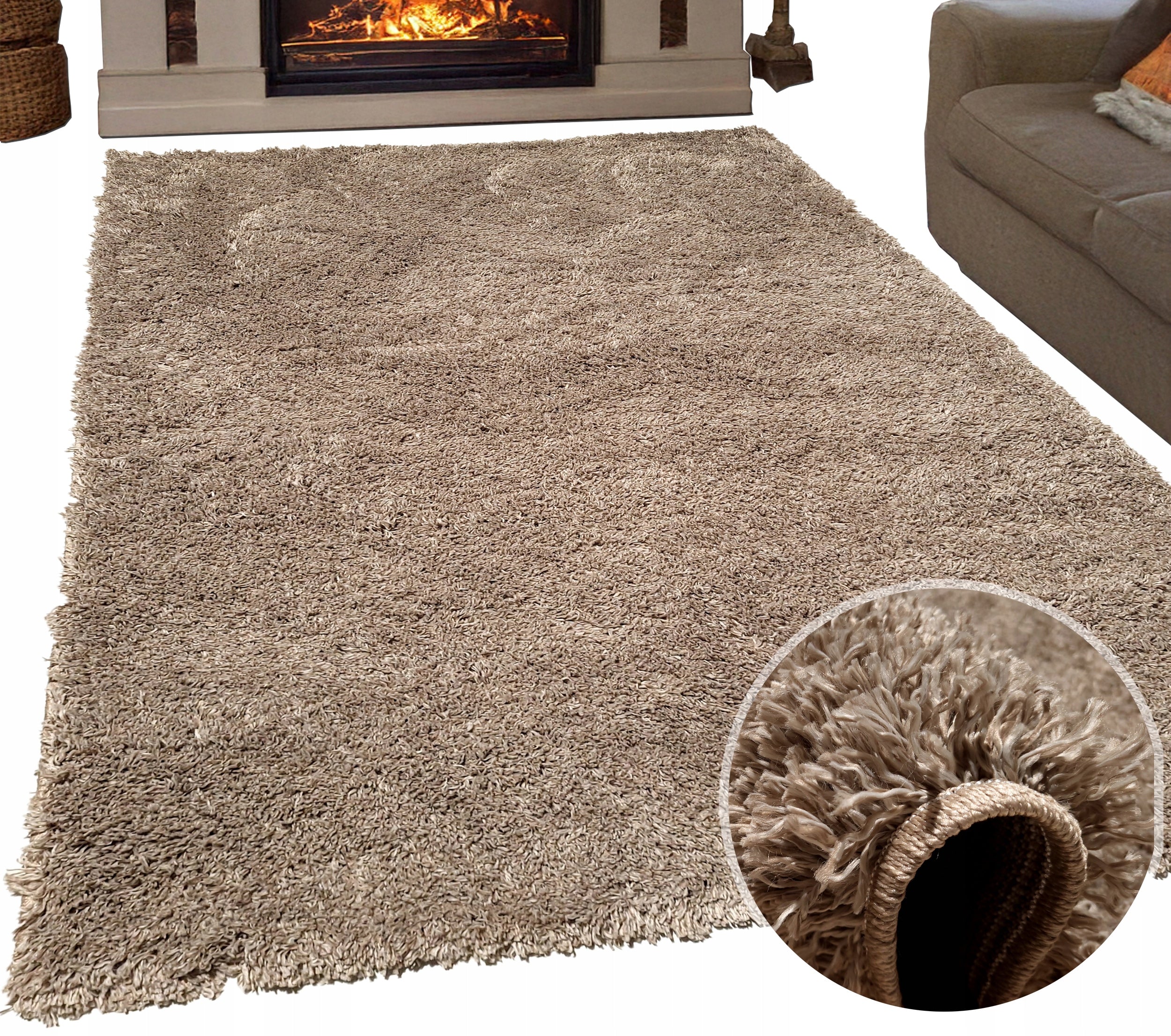 Soft Carpet 100x150 SHAGGY ROYAL Elite Woven on rigid bottom 6 color