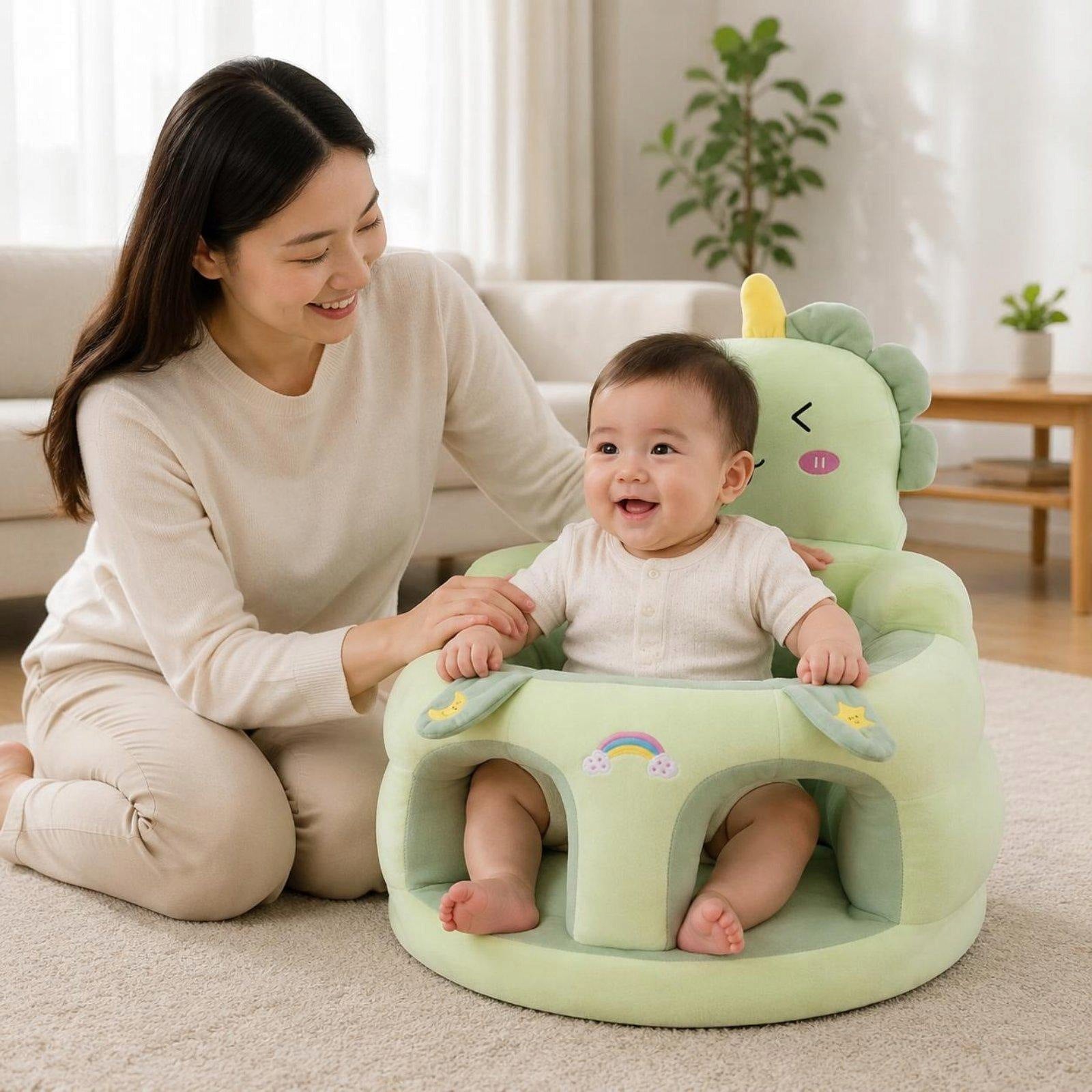 Soft Children Support Seat with High Backrest Plush Infant Banana Monkey Brand no brand