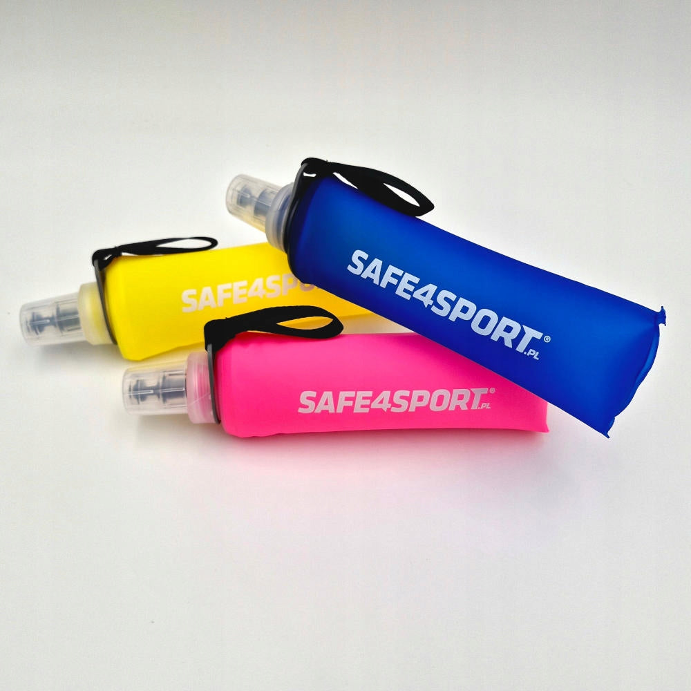 Soft Flask 250ml Folding Soft Running Bottle with Handle Blue Kind water bottle