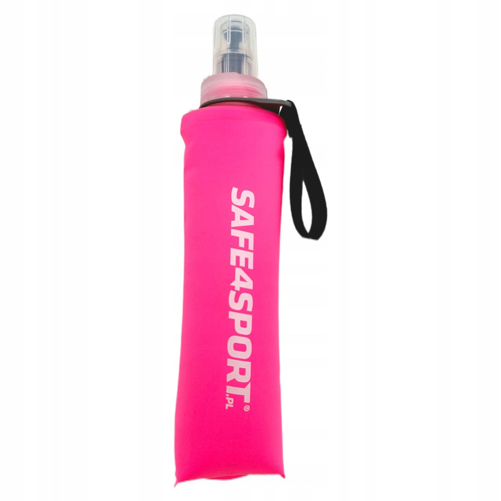 Soft Flask 250ml Folding Soft Running Bottle with Handle Pink Model Soft Flask 250 ml różowa