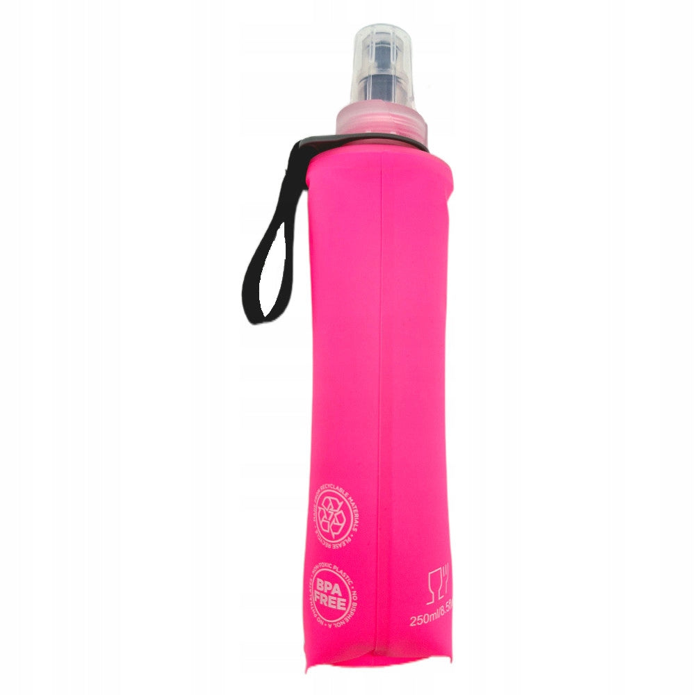 Soft Flask 250ml Folding Soft Running Bottle with Handle Pink Volume 250 ml