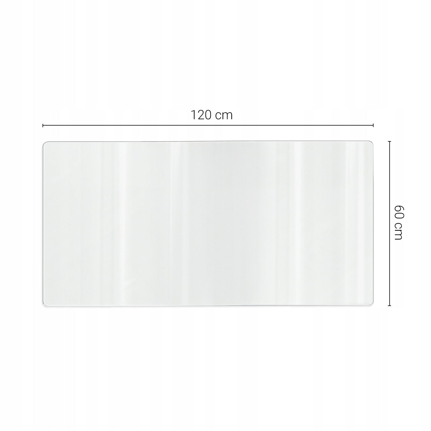 Soft Glass PVC Transparent Protective Mat For Kitchen Table 120x60 cm For desk