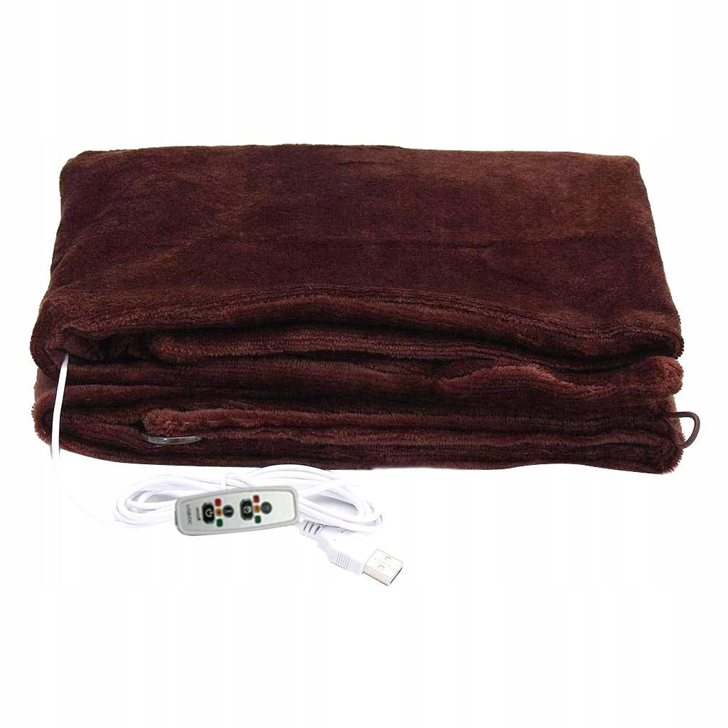 Soft Heated Electric Shawl Heating Blanket Coffee