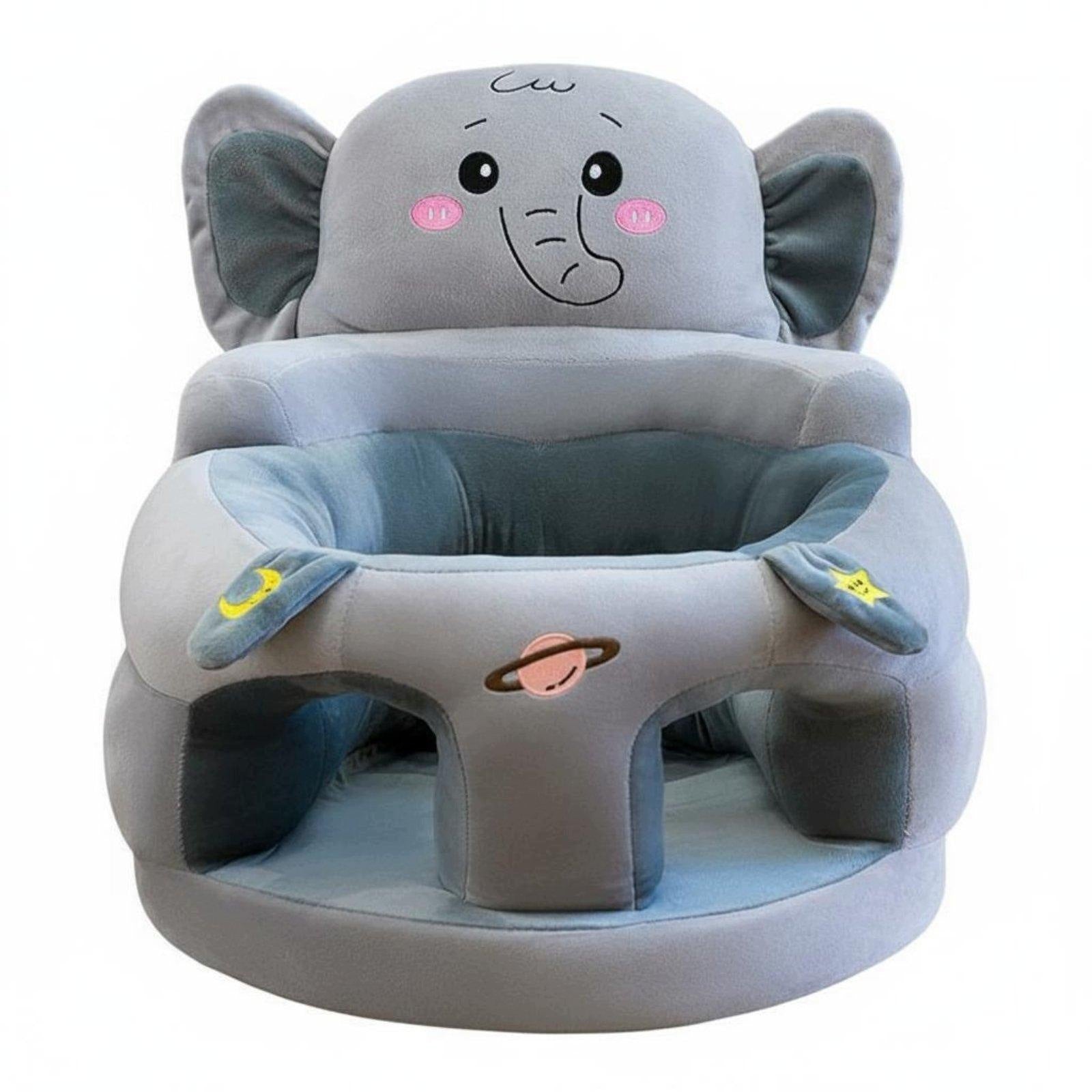 Soft Infant Sofa Spinal Alignment High Back Infant Sofa Anti Gray Elephant