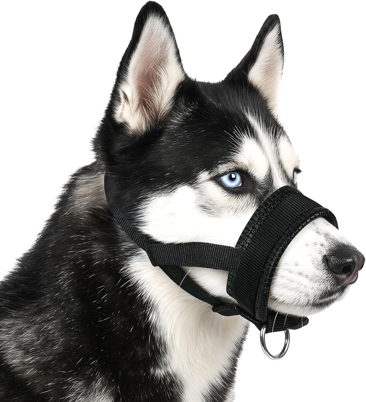 Soft Nylon Adjustable muzzle for Husky Dogs Preventing Biting