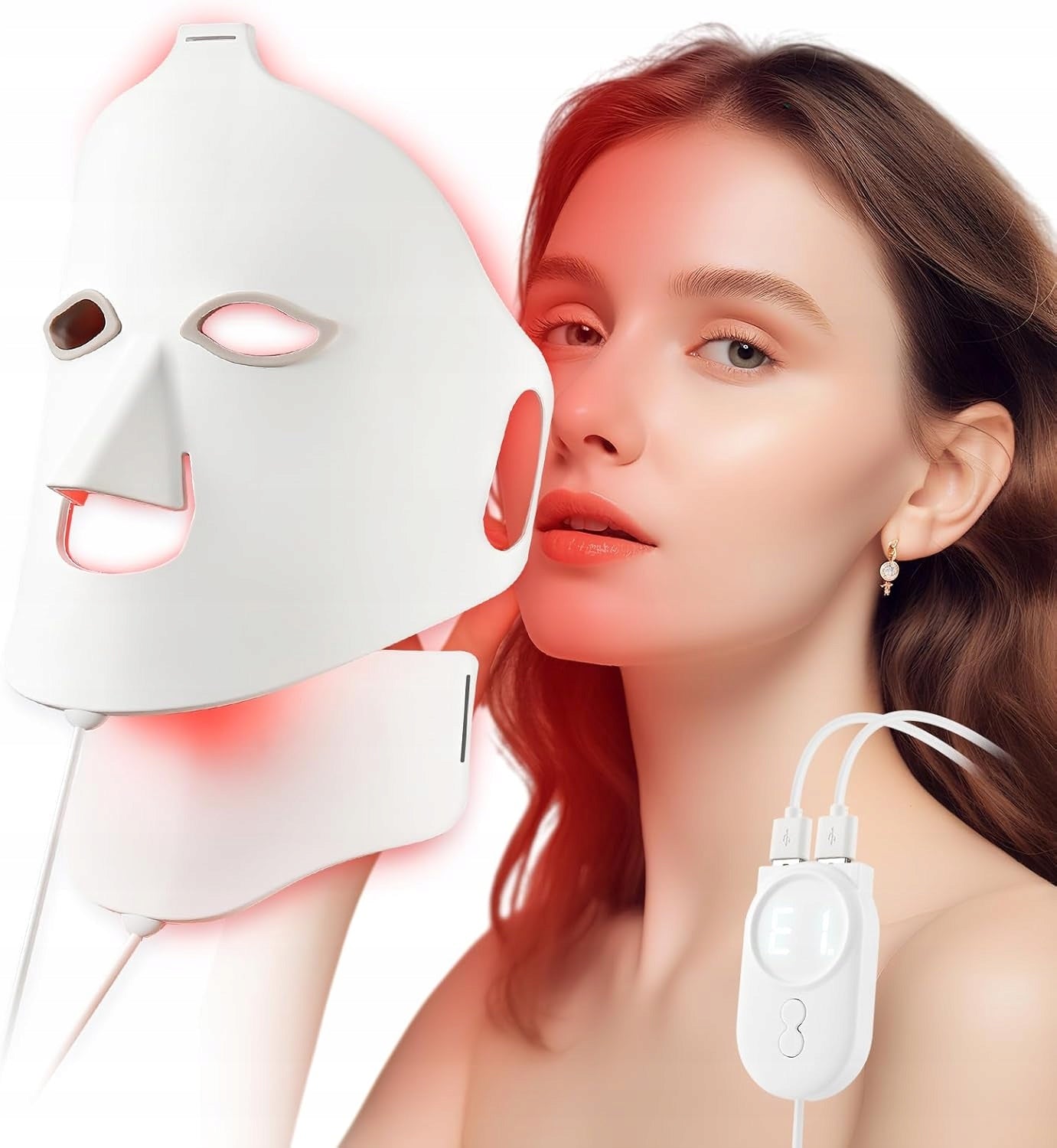 Soft Silicone Face Mask with LEDs