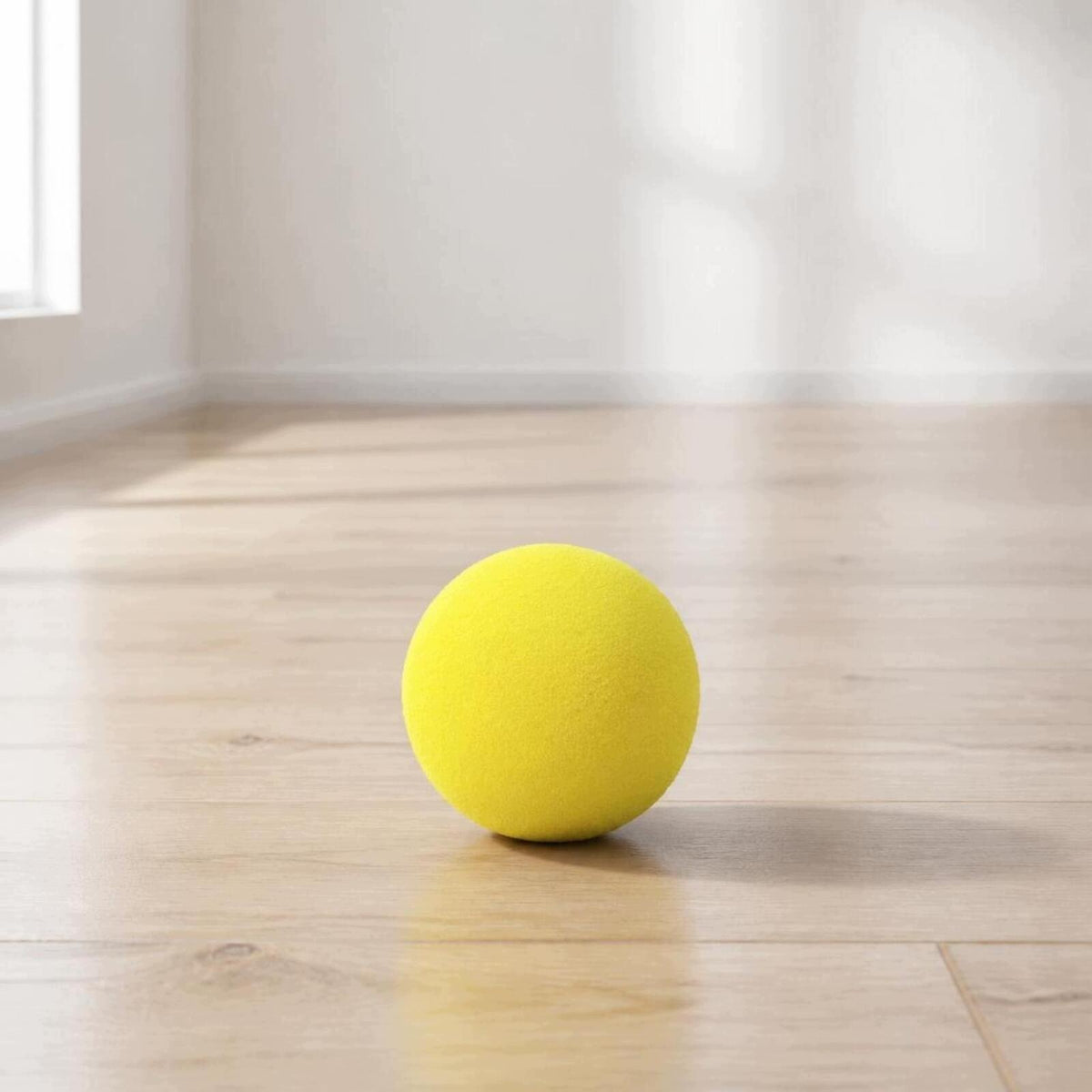 Soft Sponge T Ball Training Ball for Badminton Practice Yellow Foam Ball Packaging status original