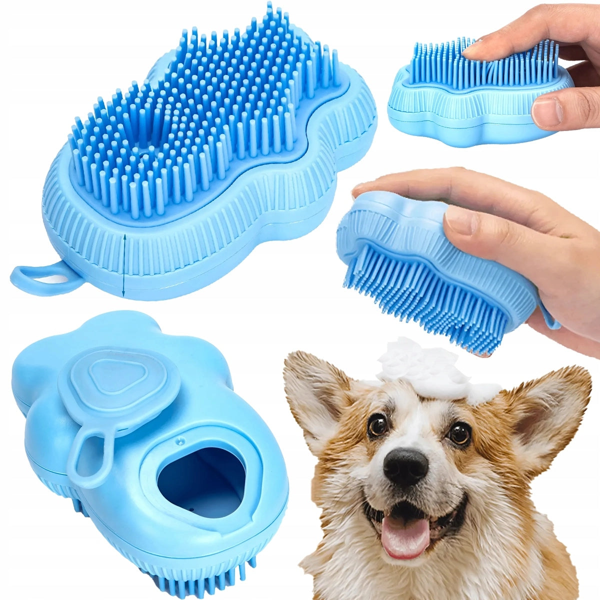 Soft WASHER CAT DOG HAIR WASH BRUSH SHAMPOO DISPENSER