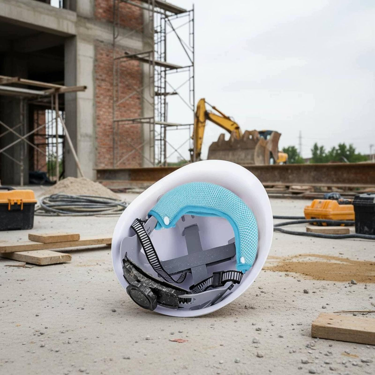 Soft Workplace Helmet Liner Sweat Absorbing Brow Pad Double-sided Mesh Manufacturer no brand