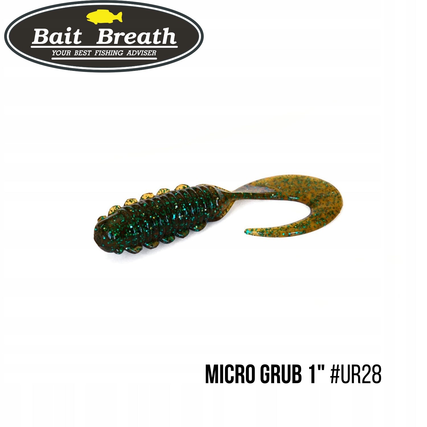 Soft bait Bait Breath Micro Thick 1" #Ur28 Motoroil/green (15 pcs)