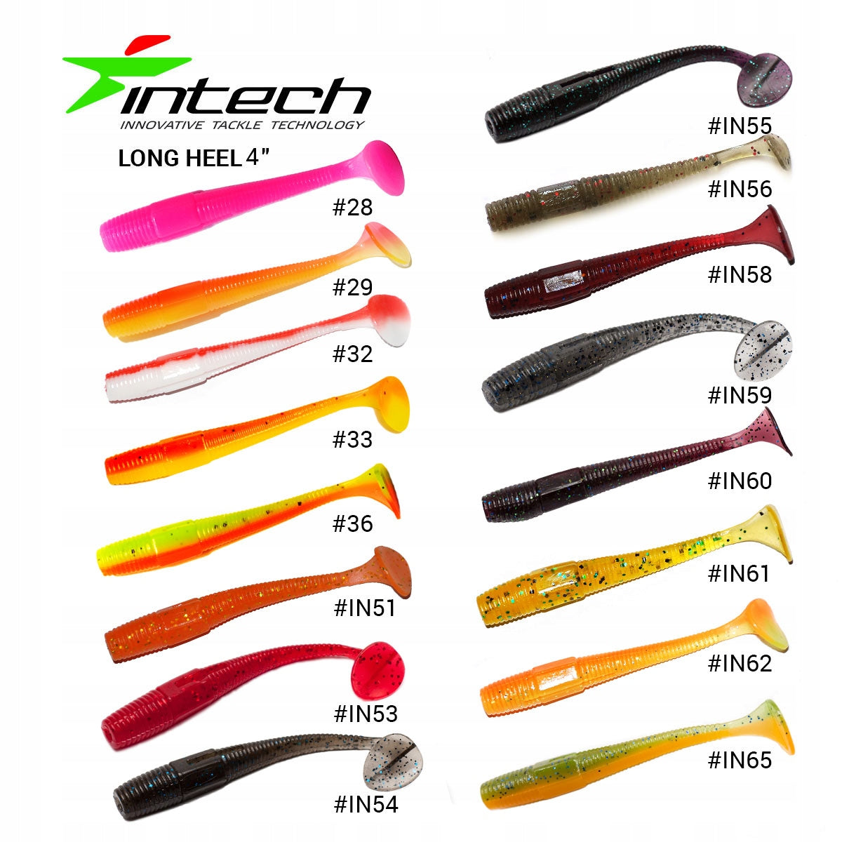 Soft bait Intech Long Heel 4" #IN66 (6 pcs) Brand Intech