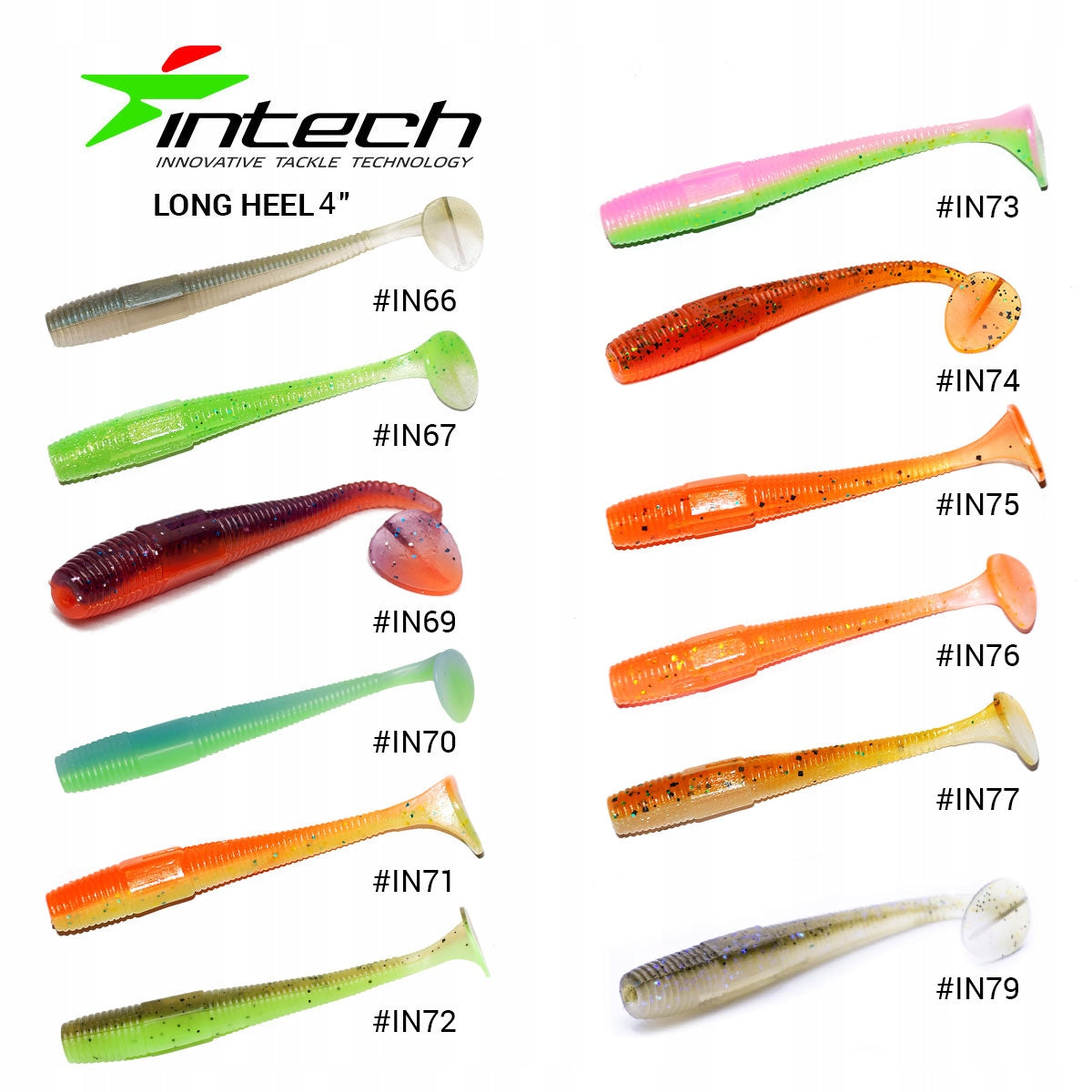 Soft bait Intech Long Heel 4" #IN66 (6 pcs) Manufacturer code 4823099104789