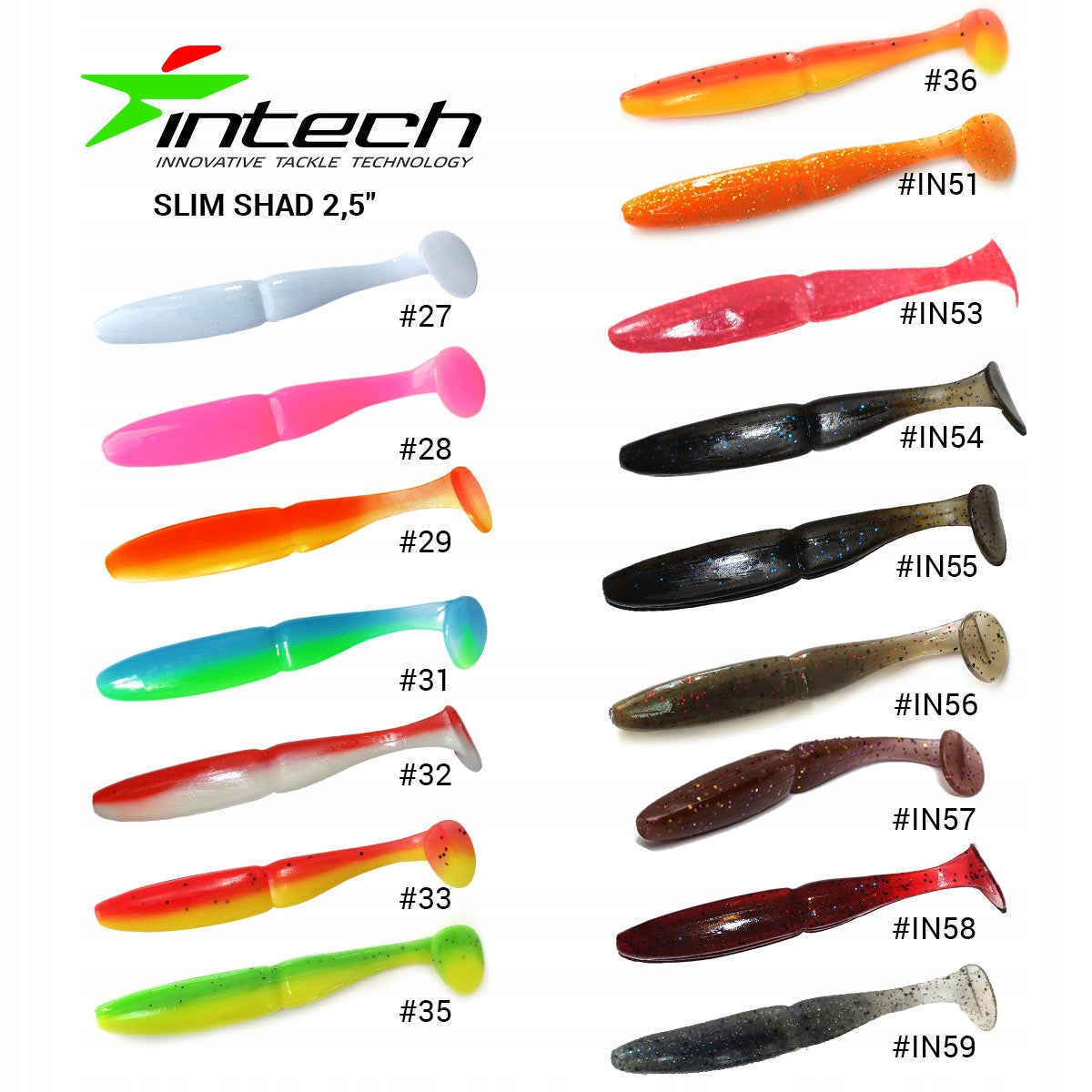 Soft bait Intech Slim Shad 2,5" #09 12 pcs. Manufacturer code 4823099101931