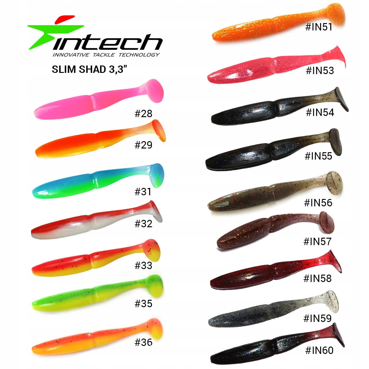 Soft bait Intech Slim Shad 3,3" #IN77 7pcs. Brand Intech