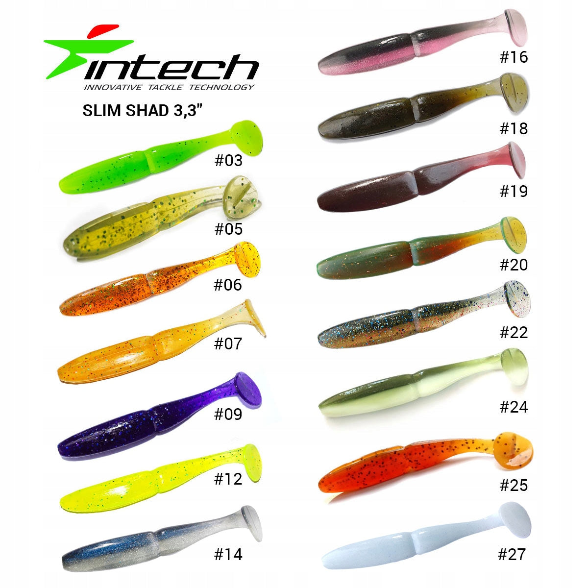 Soft bait Intech Slim Shad 3,3" #IN77 7pcs. Packaging status original