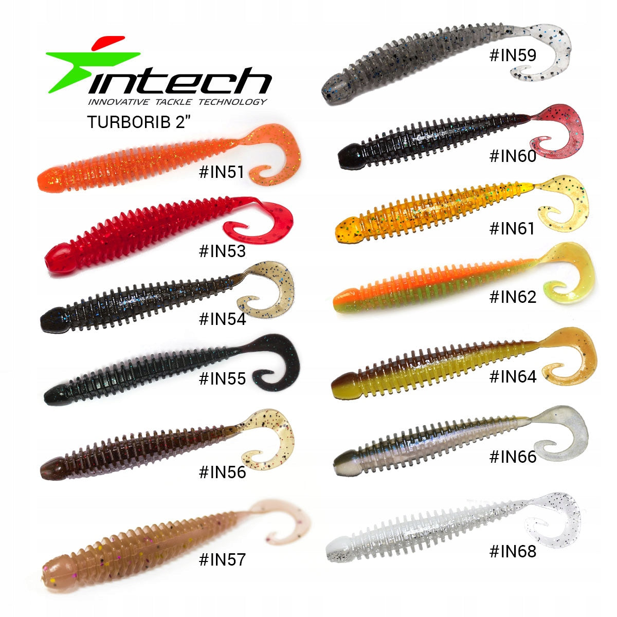 Soft bait Intech Turborib 2" #IN62 (12 pcs) Manufacturer code 4823099103386