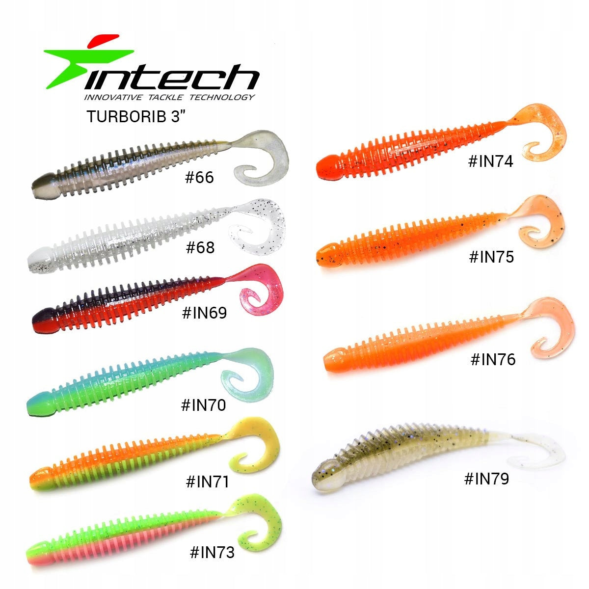 Soft bait Intech Turborib 3" #05 (7 pcs) Brand Intech