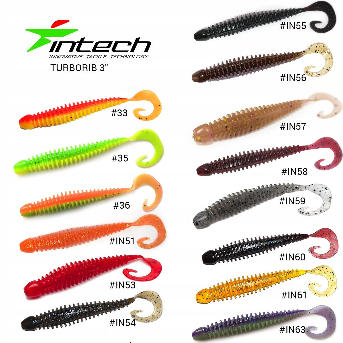 Soft bait Intech Turborib 3" #05 (7 pcs) Manufacturer code 4823099103492