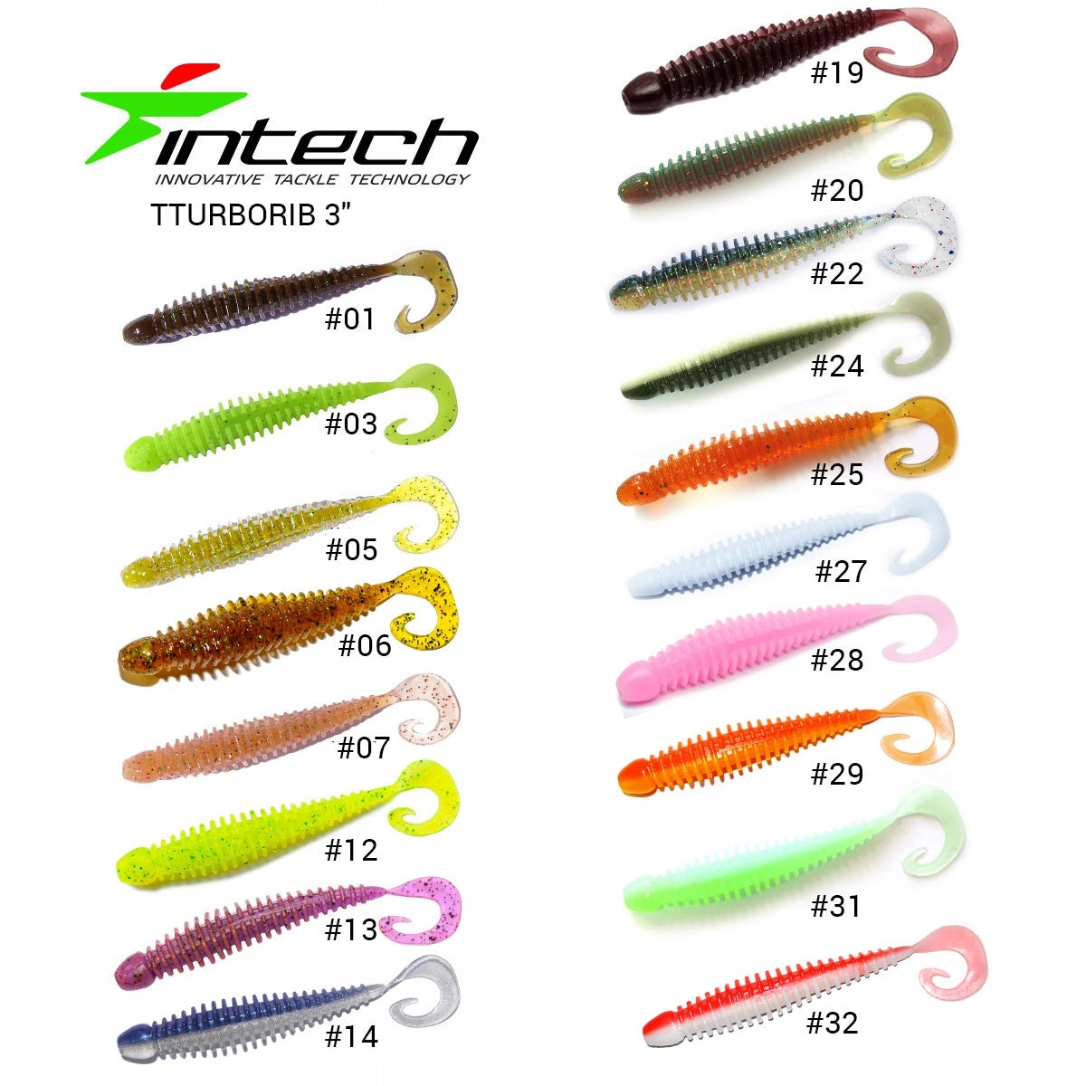 Soft bait Intech Turborib 3" #05 (7 pcs) Packaging status original
