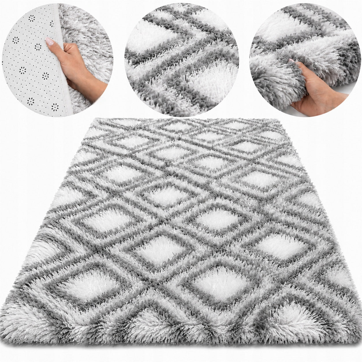 Soft carpet shaggy ombre non-slip modern living room size 200x300