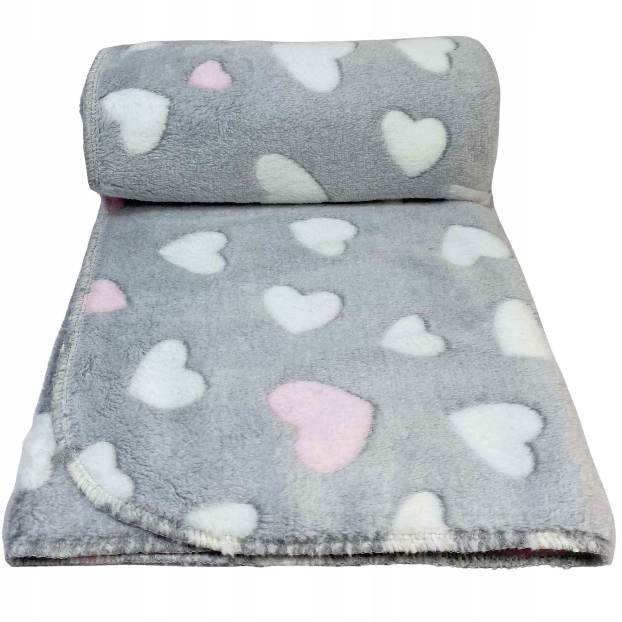 Soft cat dog blanket for bed DOTTY plush grey paws 40x60 Manufacturer code KOCS-SZAR-SERDUSZKA