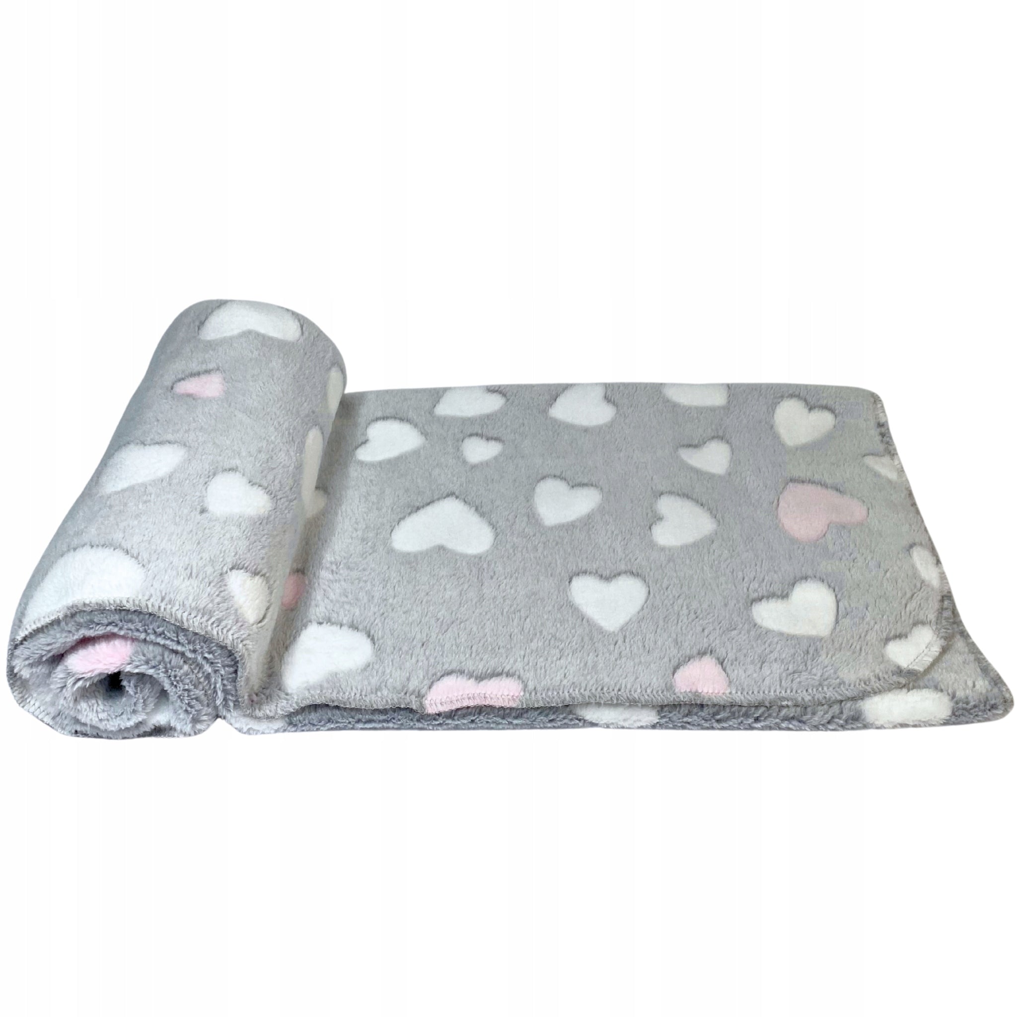 Soft cat dog blanket for bed DOTTY plush grey paws 40x60 Packaging status original