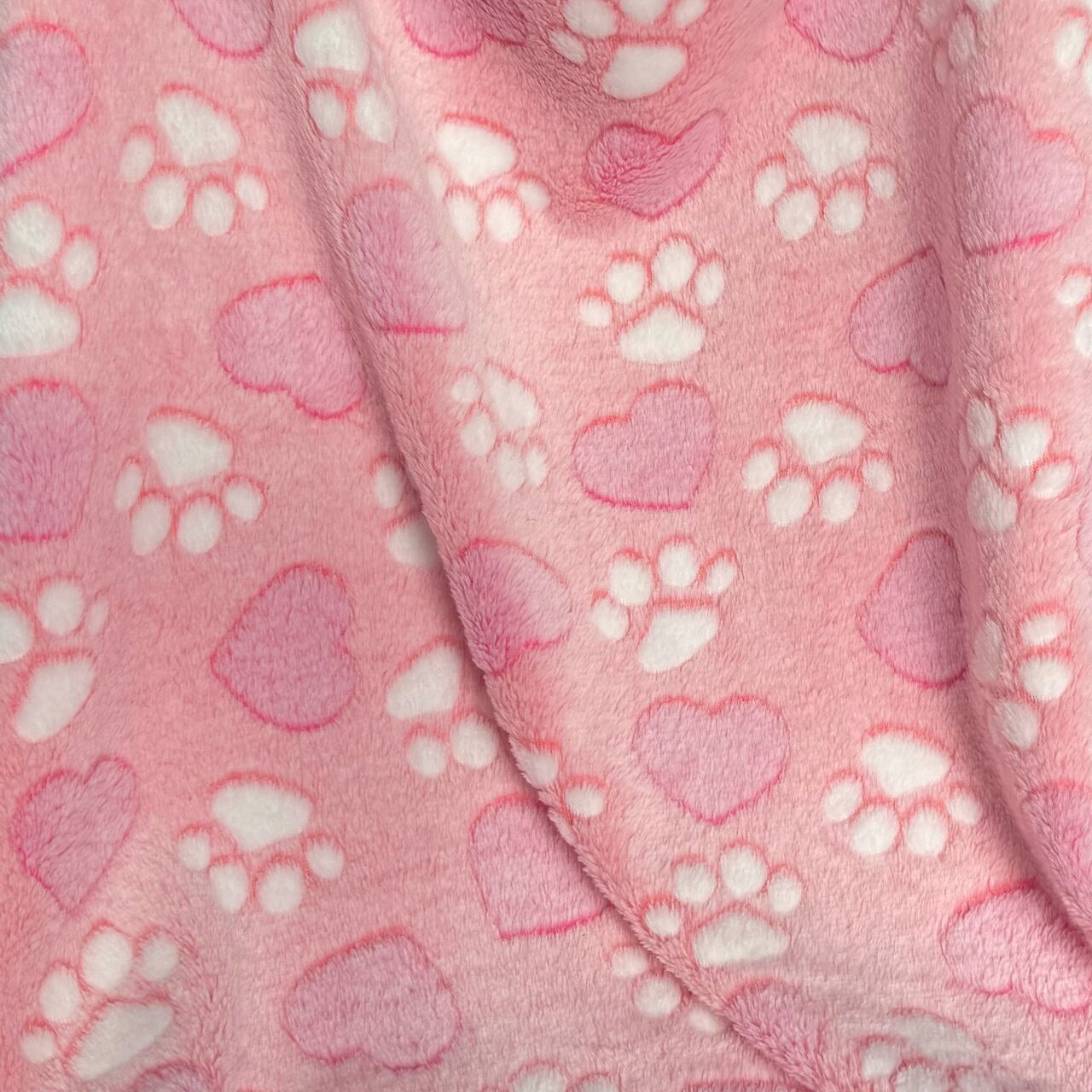 Soft cat dog blanket for bed DOTTY plush pink hearts 120x100 Brand DOTTY
