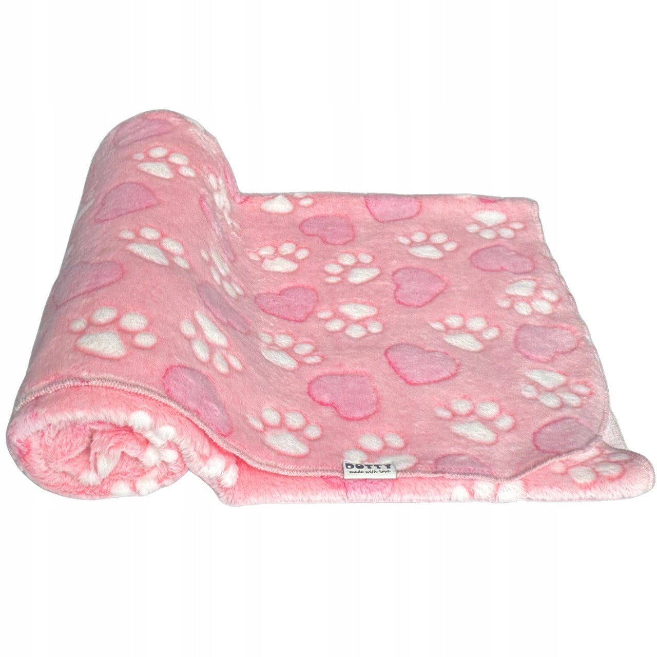 Soft cat dog blanket for bed DOTTY plush pink hearts 120x100 Packaging status original
