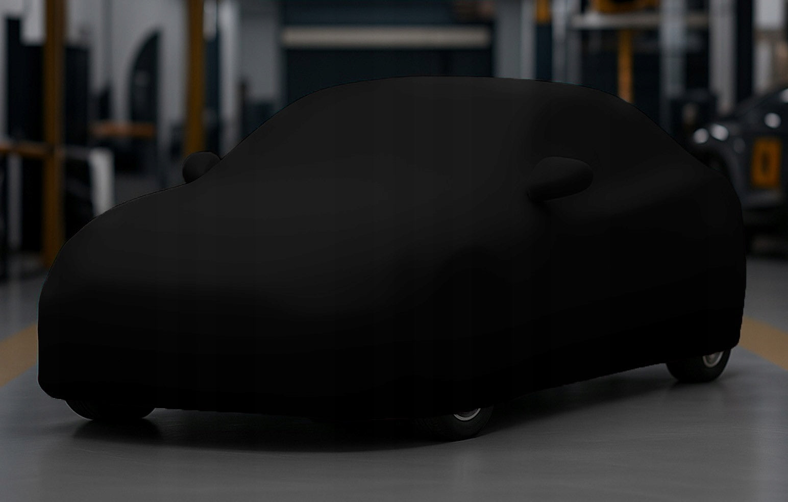SoftStretch Universal Car Cover - Black Packaging status original