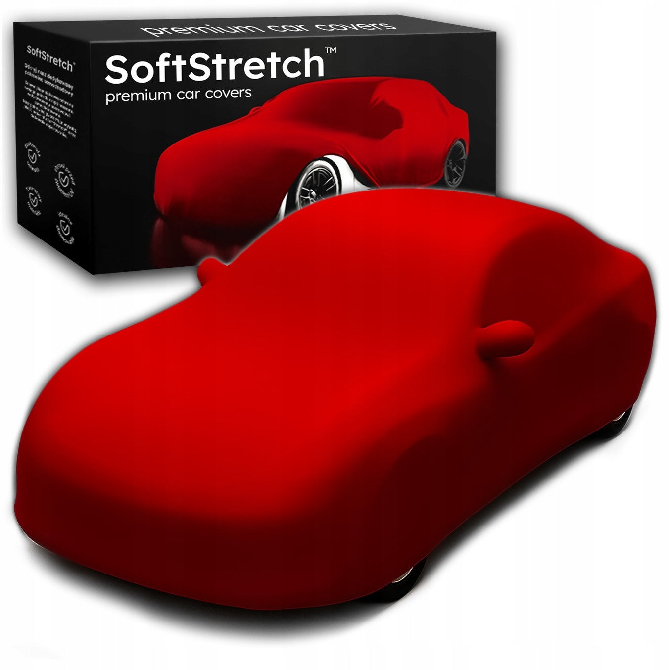 SoftStretch Universal Car Cover - Red