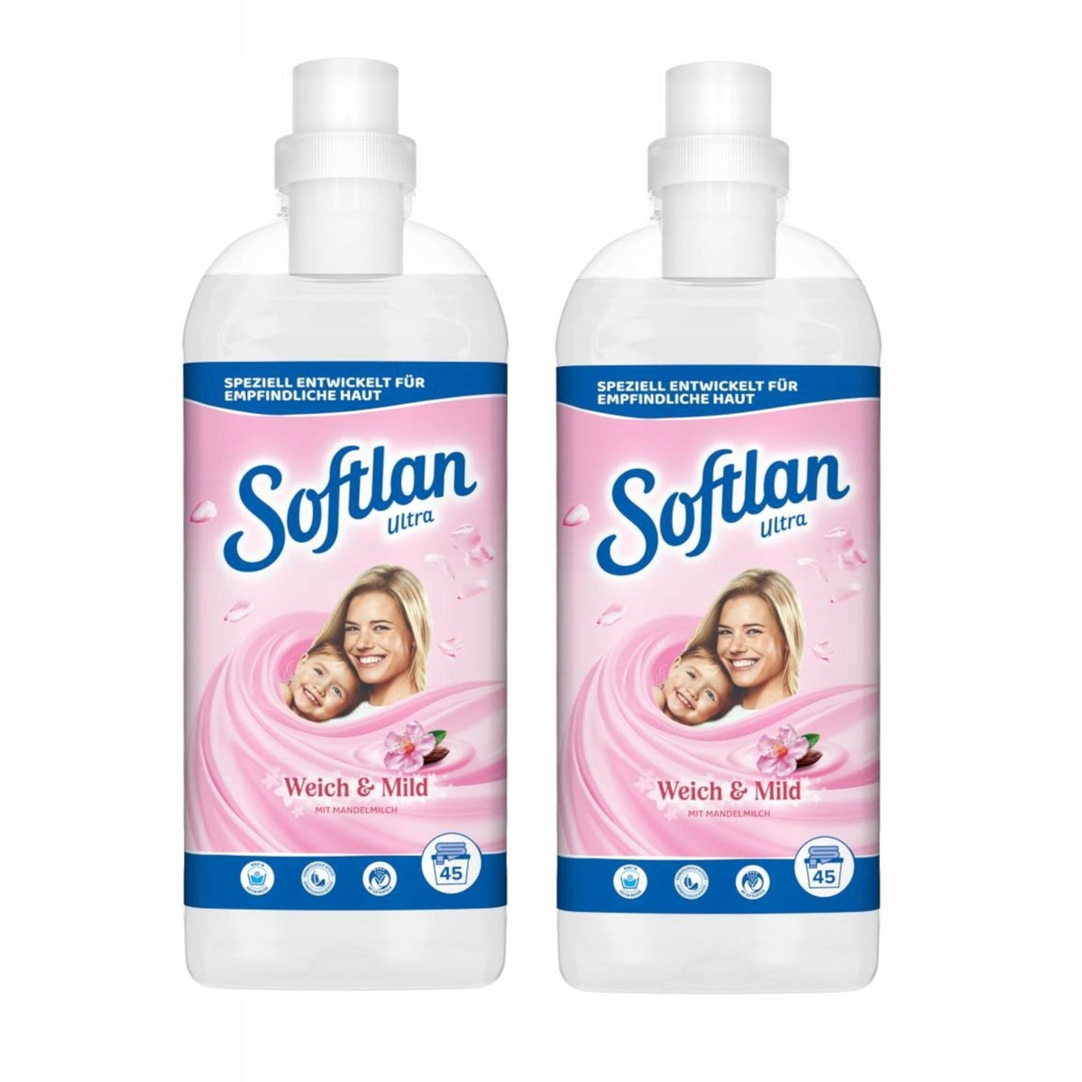 Softlan Rinsing Liquid 2L White - Almond Milk for Clothes