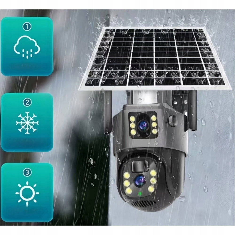 Solar Camera Dual Rotating TP15B-WIFI | QHD 6MP Zoom 3 in 1 Packaging status original