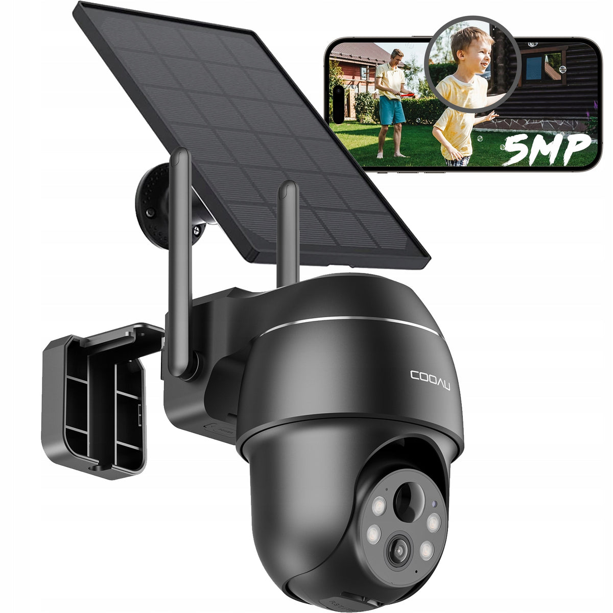 Solar Camera Outdoor Rotating IP WiFi 5MPx