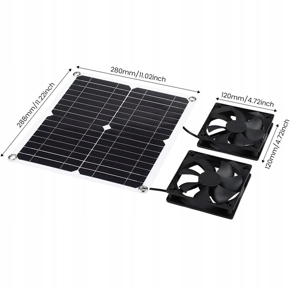 Solar Charger Solar Panel 12w Usb Fan Kit For Chicken Coops Packaging status original