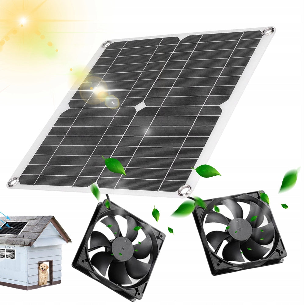 Solar Charger Solar Panel 12w Usb Fan Kit For Chicken Coops