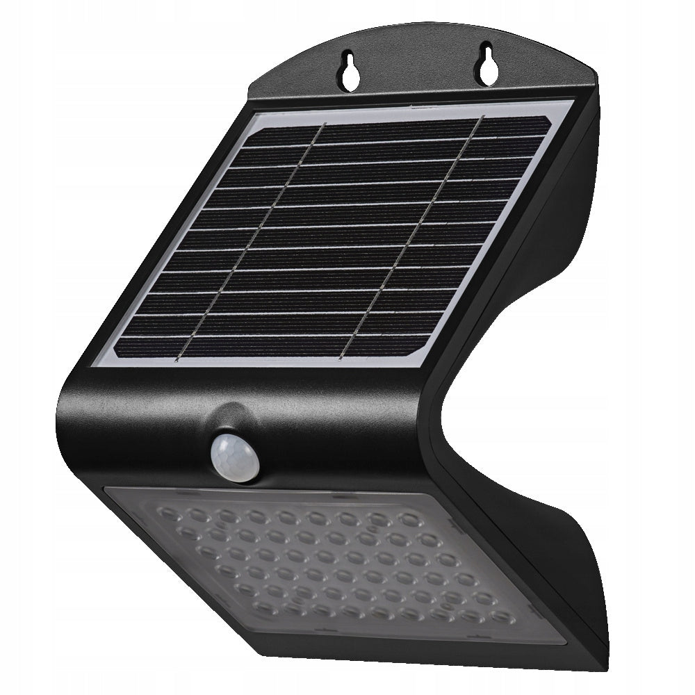 Solar Floodlight LED Lamp Twilight Motion Sensor 4W 4000K Black IP65 Packaging status original