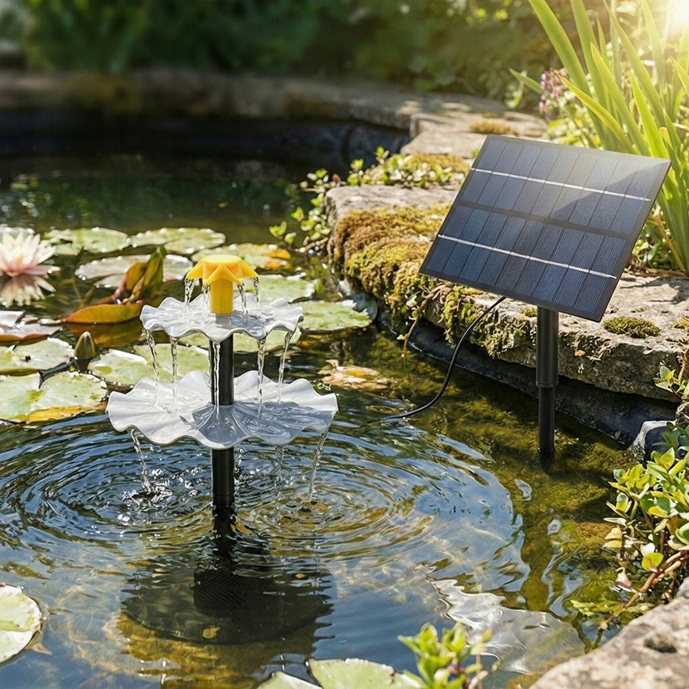 Solar Fountain For Eyelet Water Garden Pump For Water Pond Decorative Packaging status original