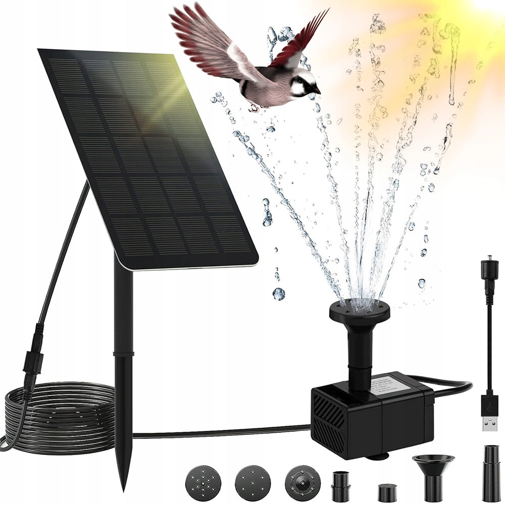 Solar Fountain For Water Mesh, Pump With Solar Panel For Pond Water