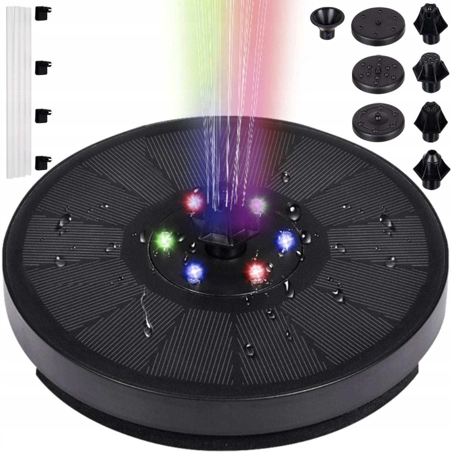 Solar Fountain for Eyelet Water Garden Pump Floating LED RGB