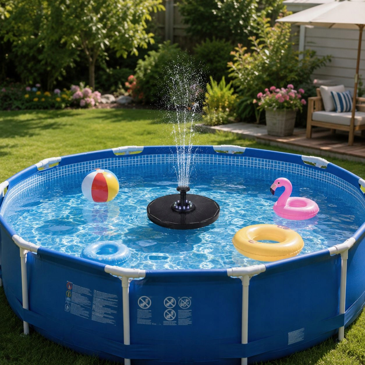 Solar Fountain for Garden Floating for Eyelet Water Pond Garden Pump Packaging status original