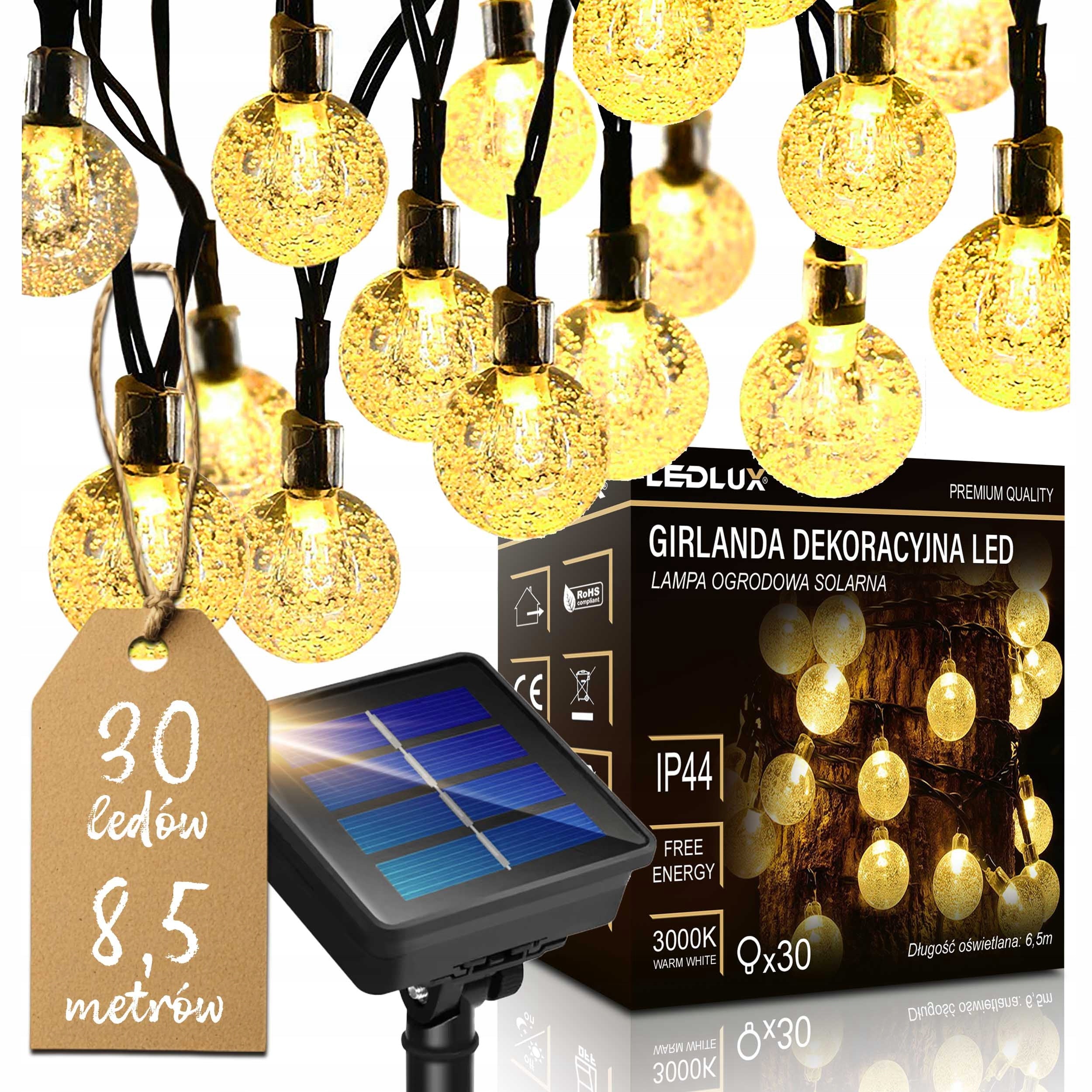 Solar Garden Garland Light Solar Lamp 30 LED Chain Lights
