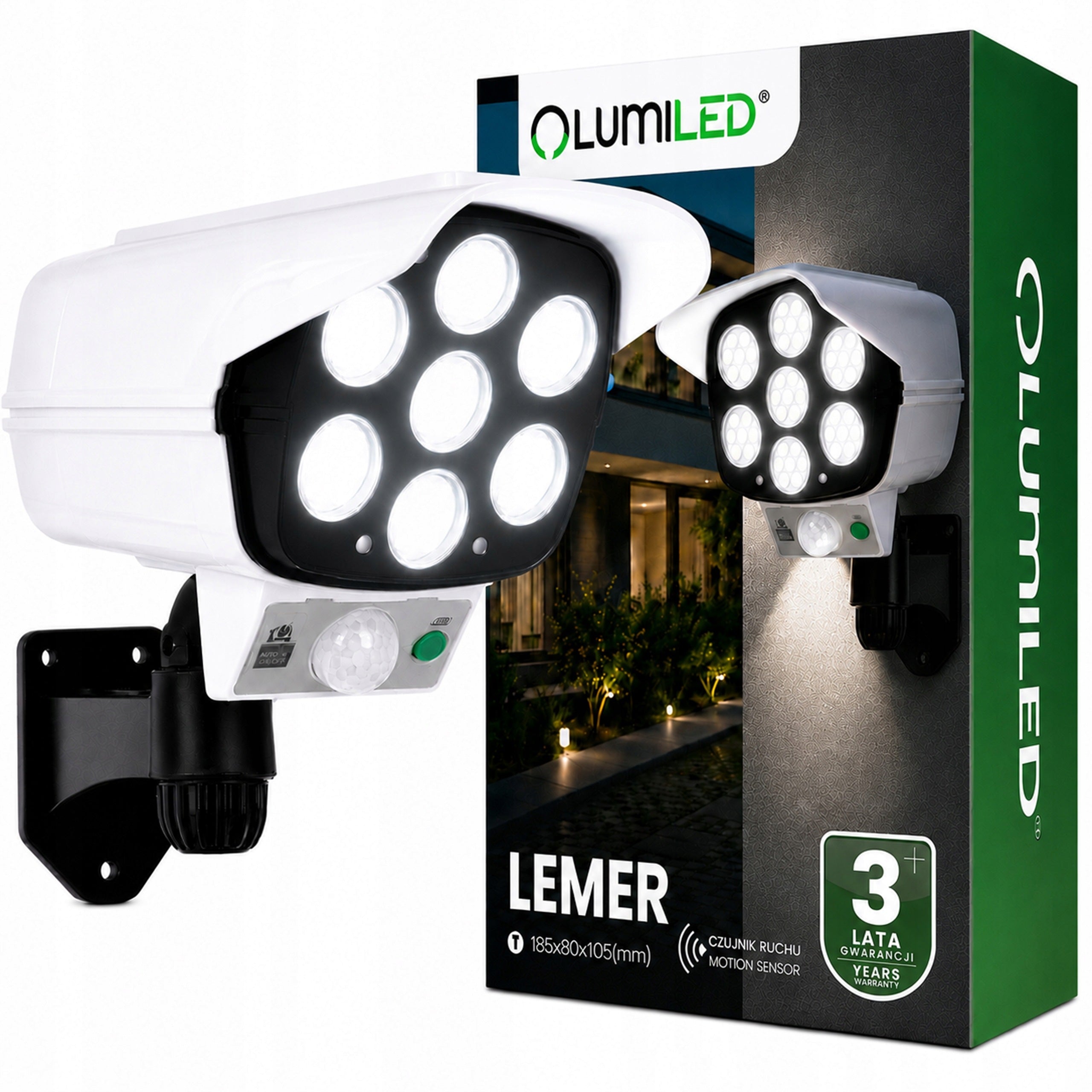 Solar Garden Lamp LED Camera Dummy Facade Motion Sensor Remote Control