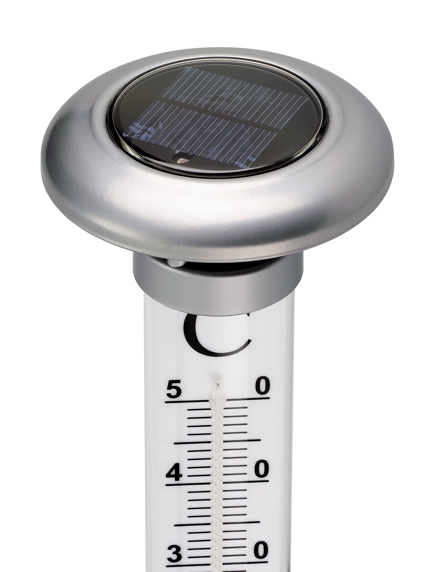 Solar Garden Thermometer, TFA, Solino Color silver