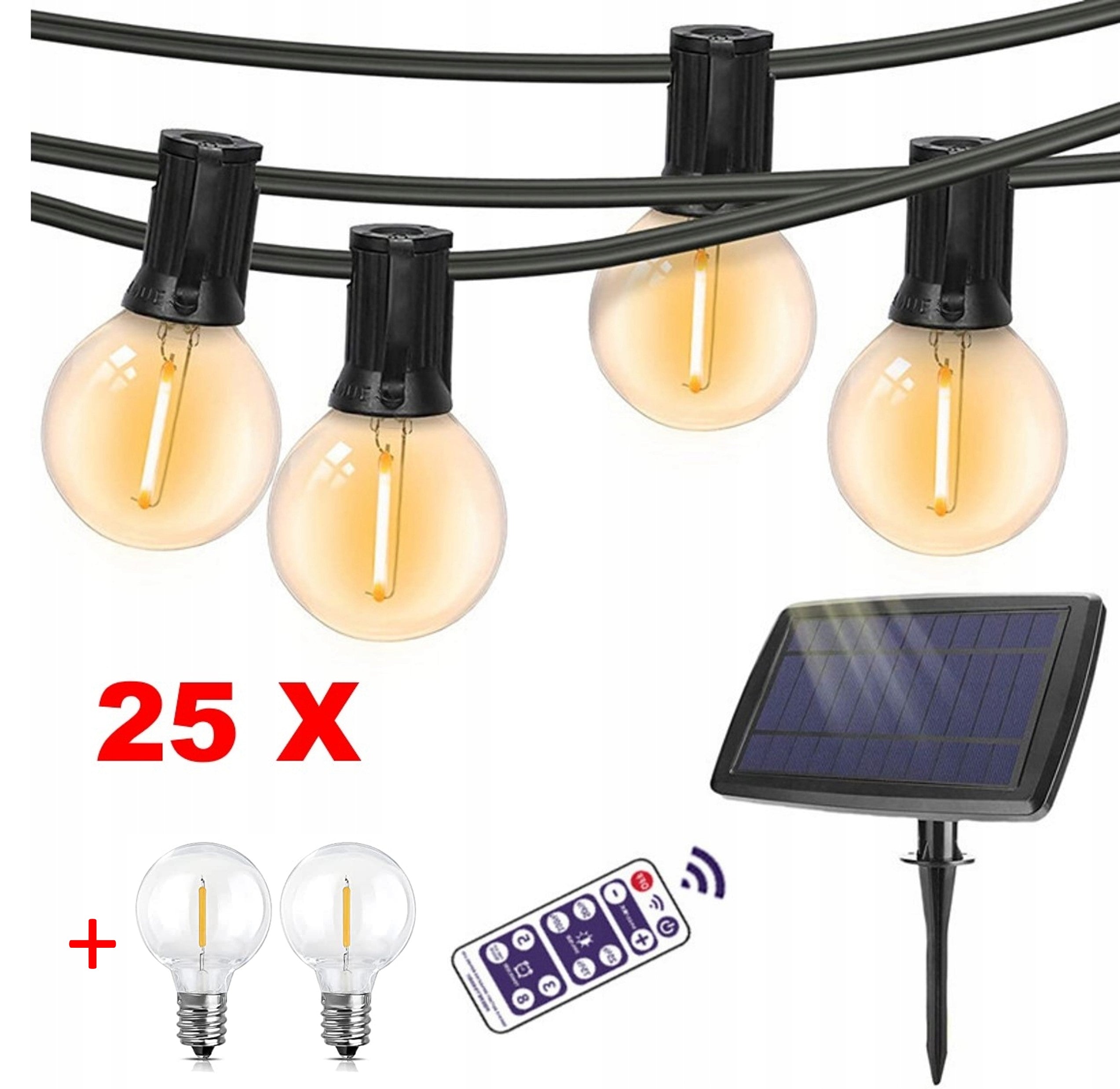 Solar Garland GARDEN LIGHTS 25pcs With Remote Controls