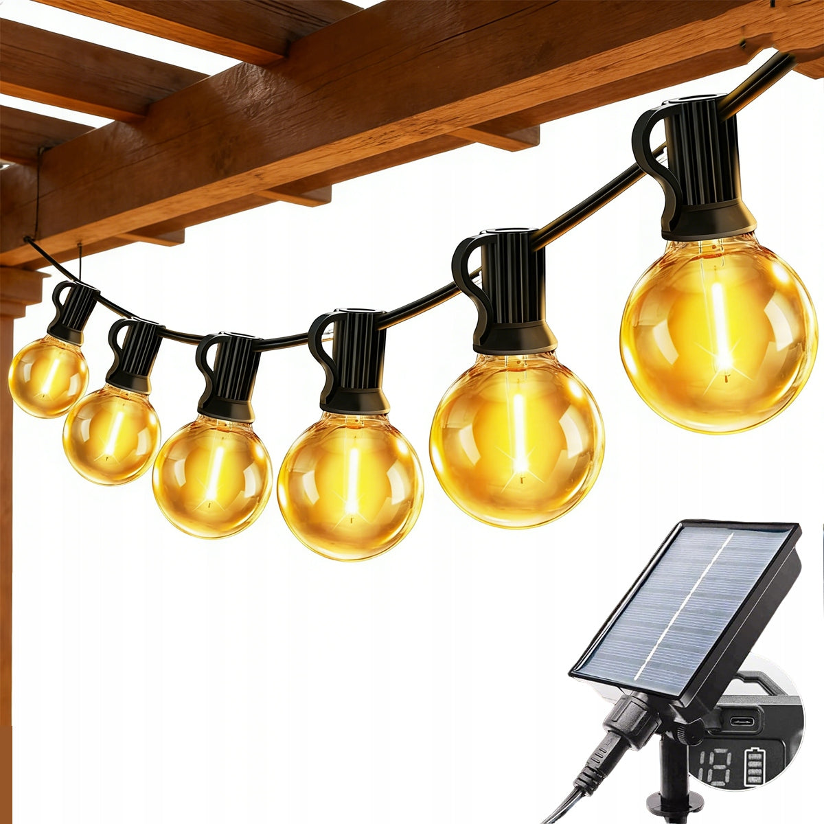 Solar Garland Garden Solar Lights 12 LED Bulb for Balcony 10M IP65
