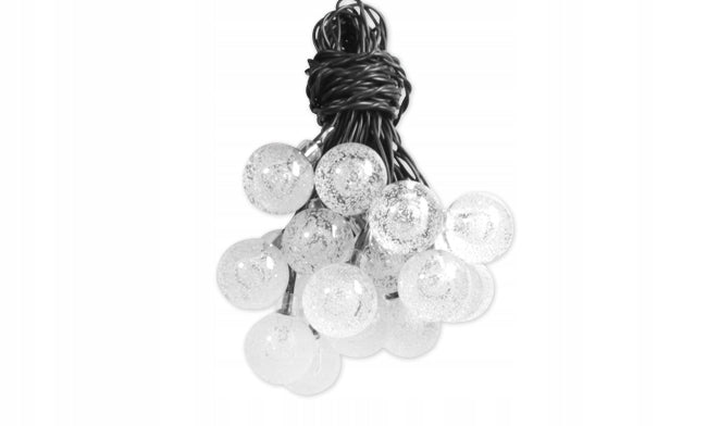 Solar Garland Hanging Light LED Garden Lamps x20 Chain 485cm Batteries included yes