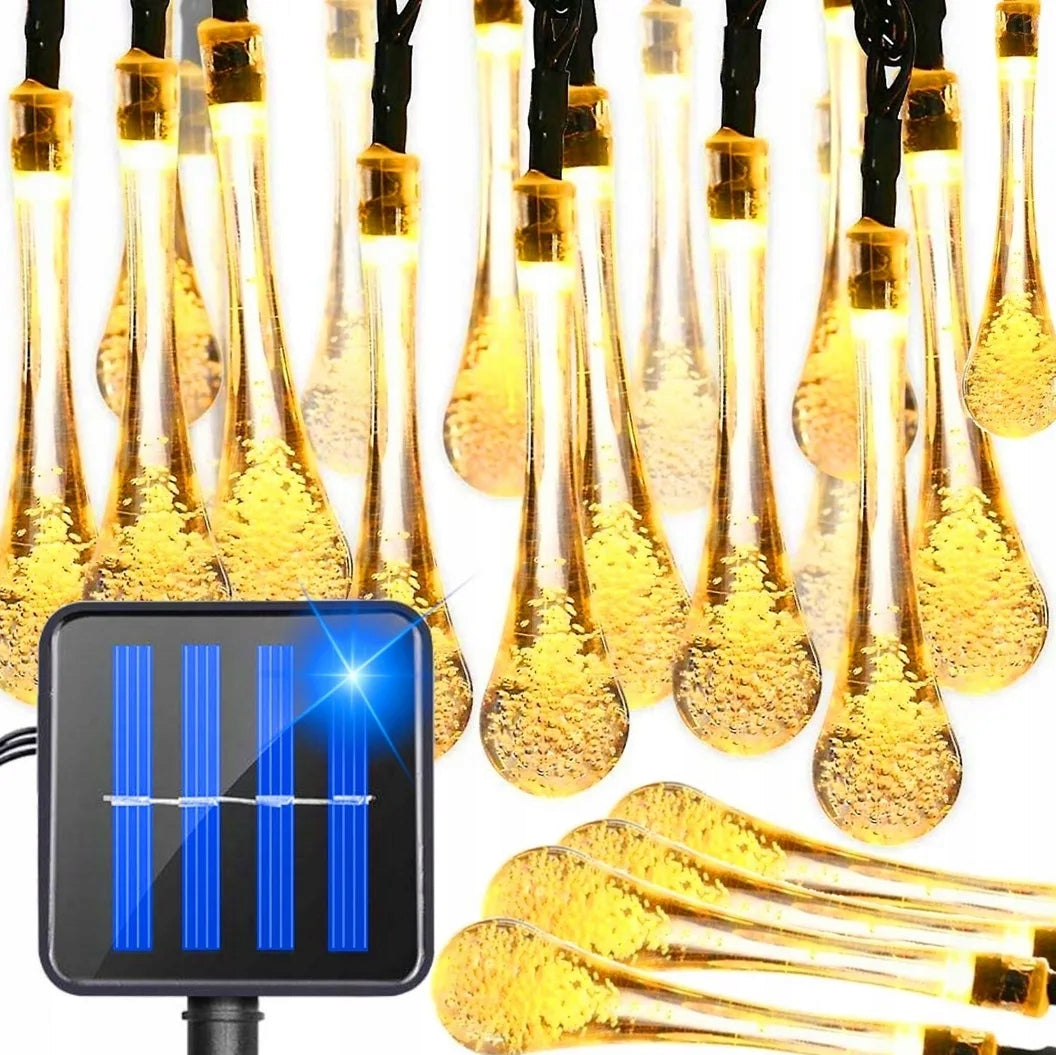 Solar Garland Light Garden Light Bulbs Hanging Long 4,5m