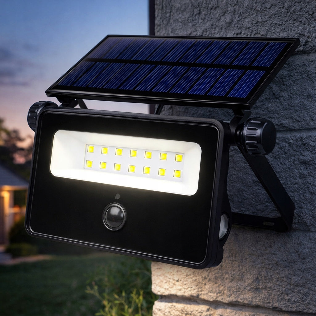 Solar LED Lamp 30W Floodlight MOTION SENSOR OUTDOOR Halogen Packaging status original